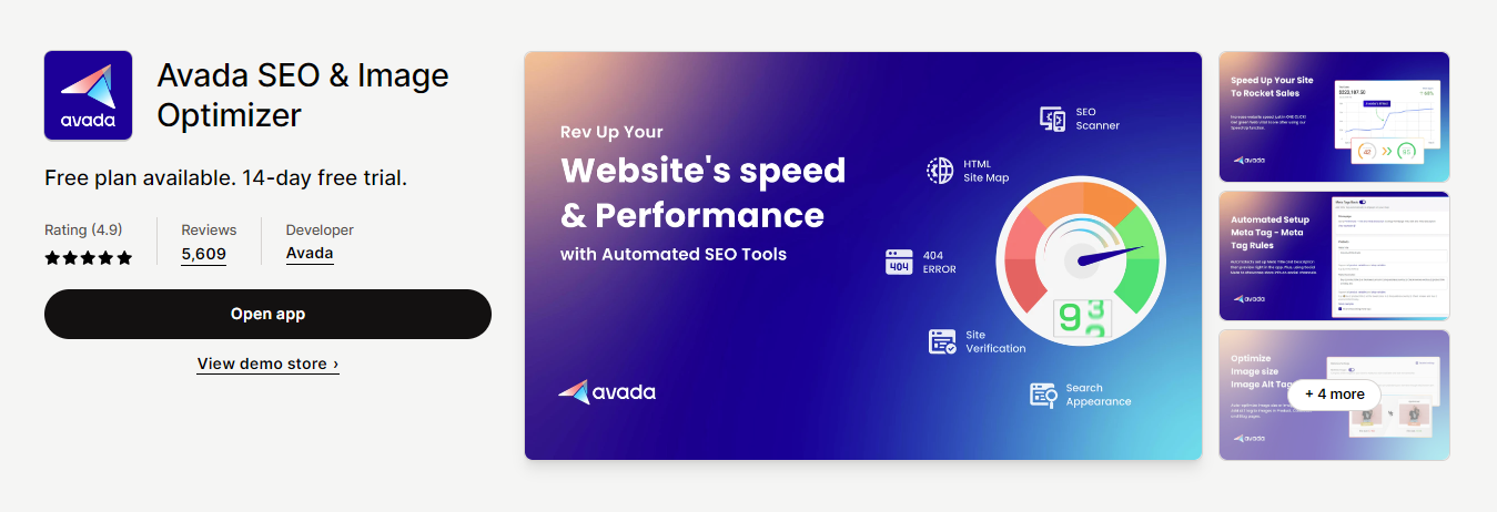 Avada's website