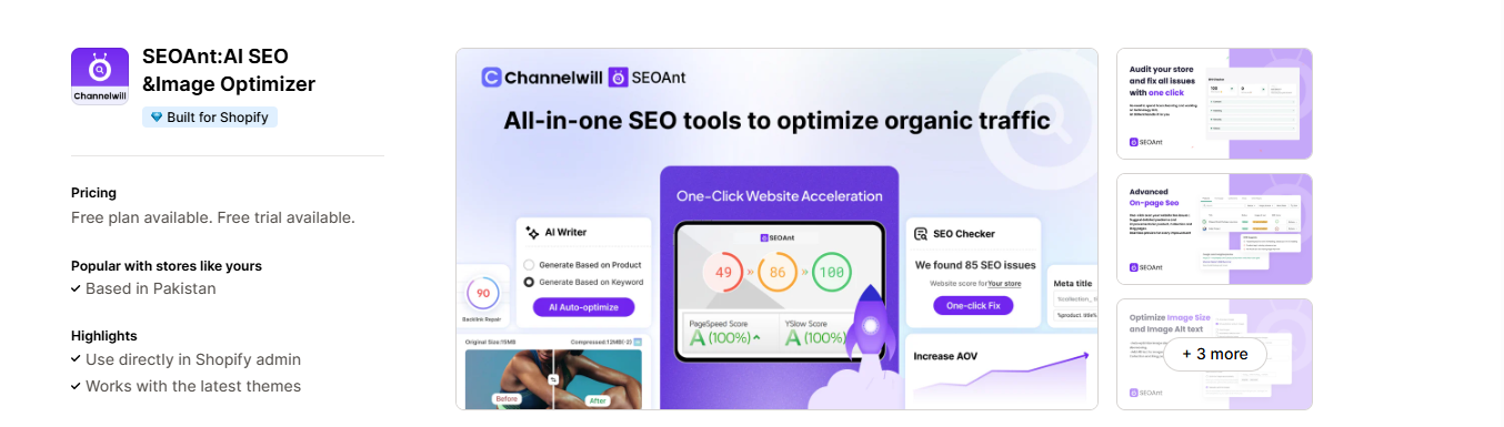SEOAnt's website