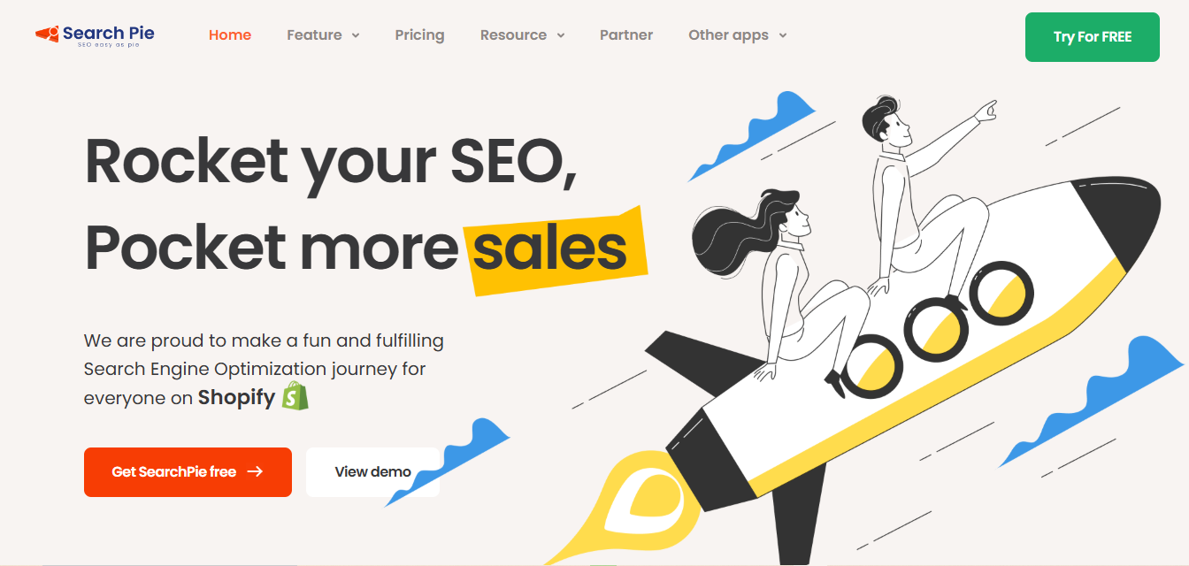 SearchPie's website
