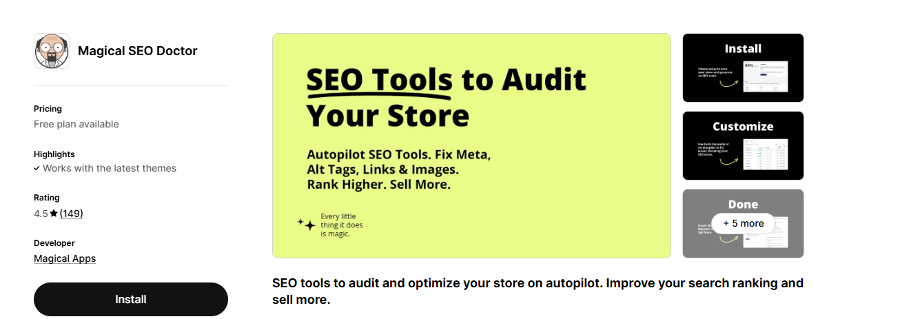 Magical SEO Doctor's website
