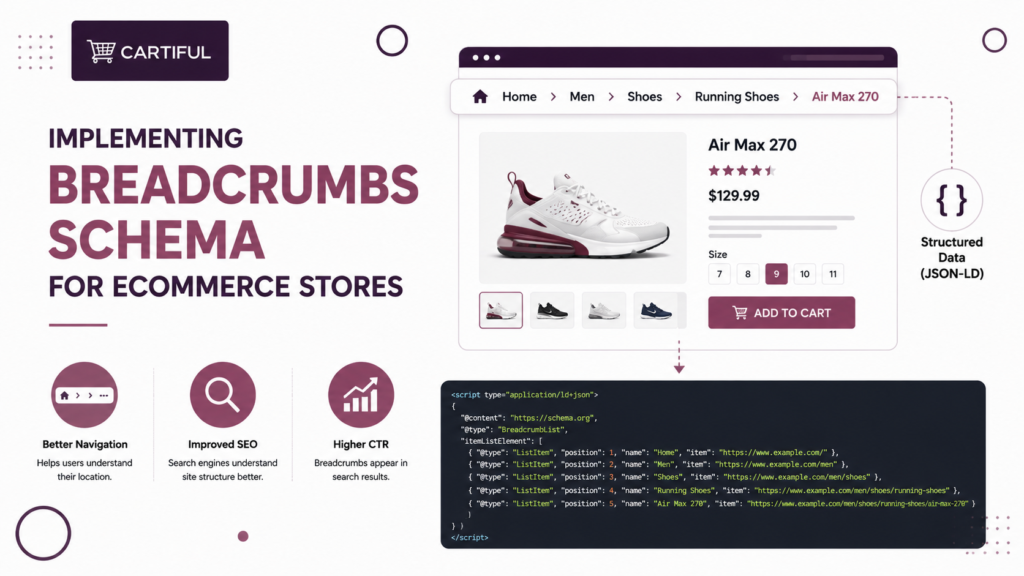 Implementing Breadcrumbs Schema for Ecommerce Stores